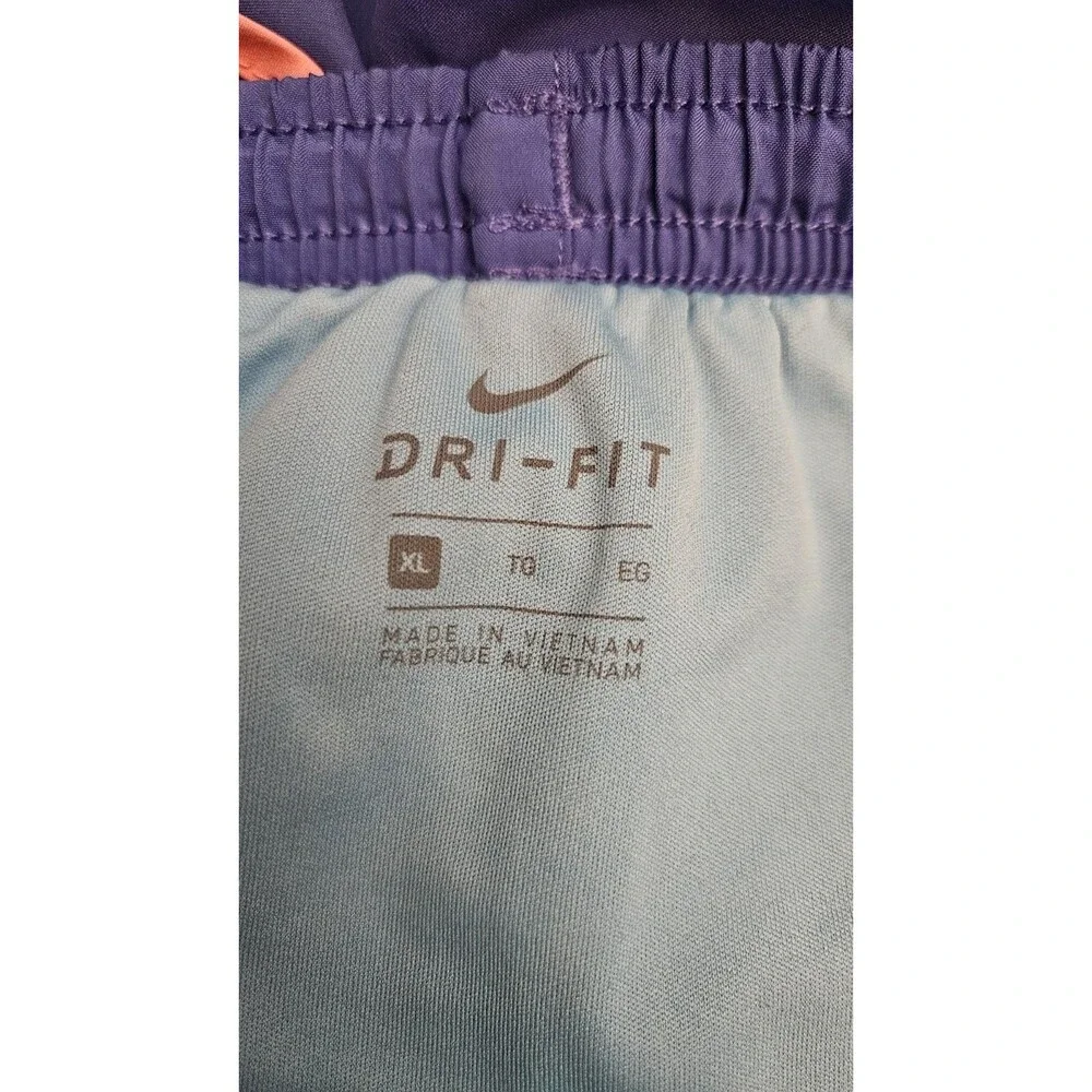 Nike Girls XL Blue Pink Dri-FIT Tempo Running Athletic Shorts Mesh Trim Built-In